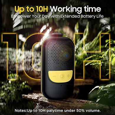 Wearable Bluetooth Speaker with Mics & 10H Battery