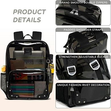 Transparent 15.6-Inch Travel Laptop Backpack