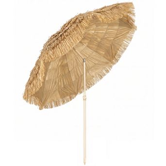 6FT Tiki Umbrella, Outdoor Hawaiian Style Patio Umbrella with Carry Bag