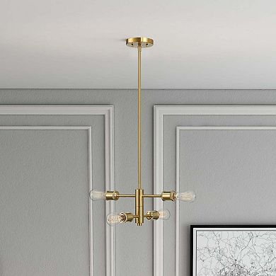 ELEMENT ACE Modern Trellis Four-Light Chandelier Vintage Pendant Lighting Fixture