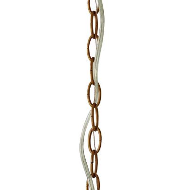 ELEMENT ACE Contemporary Pendant Light Fixture with Gold Accents and Glass Shade