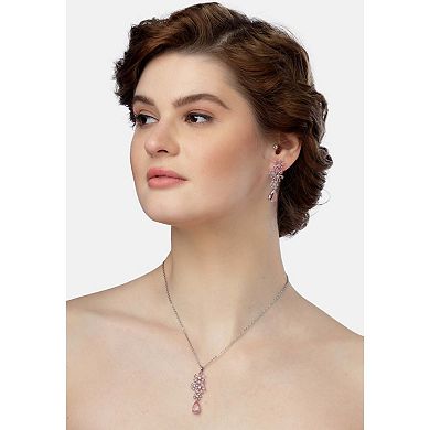 AGP PARIS Blooming Floral Drop Earrings and Necklace