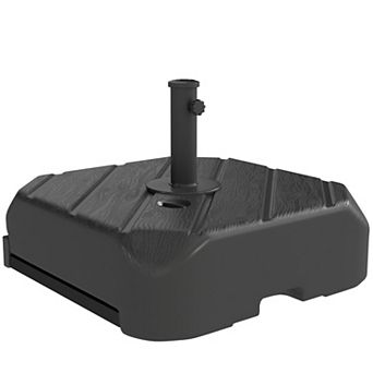 Outsunny Fillable Patio Umbrella Base with Wheels, Telescopic Handle