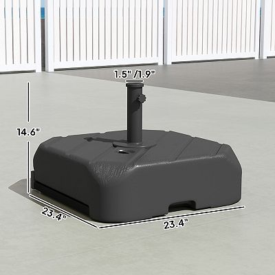 fillable patio umbrella base Best Choice Products Stand Round Sunburst Plastic Umbrella Base Stand, Pole Holder for Outdoor, Lawn w/ 55lbs Weight Capacity, Adjustment Knob : Patio, Lawn & Garden keeping them secure in various weather conditions Yaheetech 4 Piece Fillable Patio
