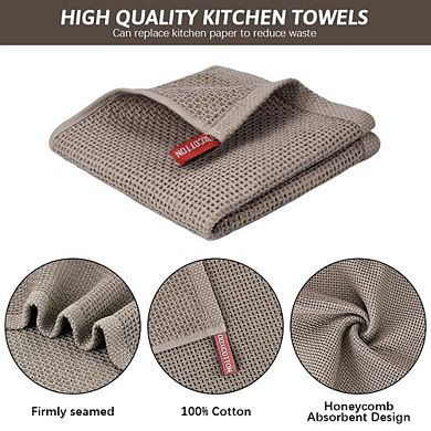 6 Pack Cotton Dish Towels, Absorbent, Quick Dry, Durable