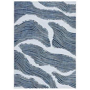 Modern Abstract Washable Area Rug - Non Slip Low Pile Carpet for Living Room Bedroom Dining