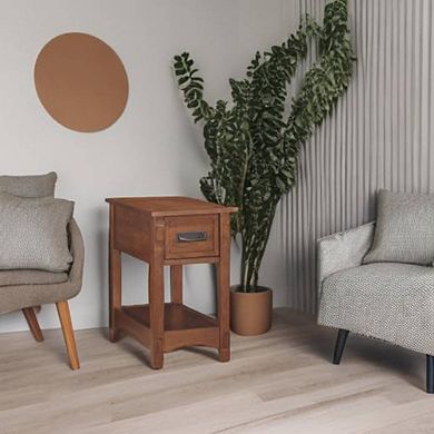 Traditional Wooden Side Table With Drawer