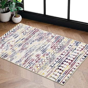 Large Area Rug Modern Geometric Floor Cover Non-Slip Washable Living Room Rug Boho Indoor