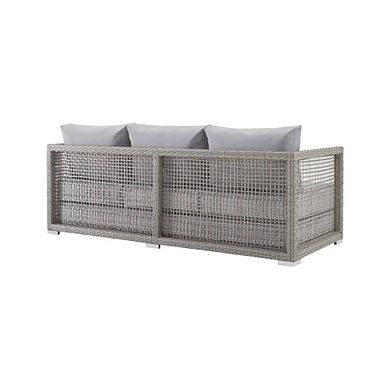 Contemporary Wicker Rattan Studio Sofa