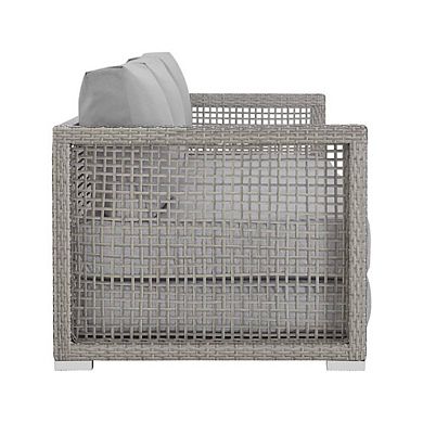Contemporary Wicker Rattan Studio Sofa