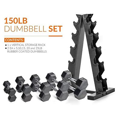 Obsidian Coated Dumbbell Weight Set