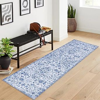 Washable Soft Vintage Area Rugs for Bedroom Living Room Kitchen Non Slip Runner Stain Resistant
