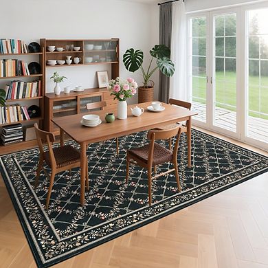 Modern Abstract Print Non-Slip Washable Area Rug, High Density Polyester, Easy Clean