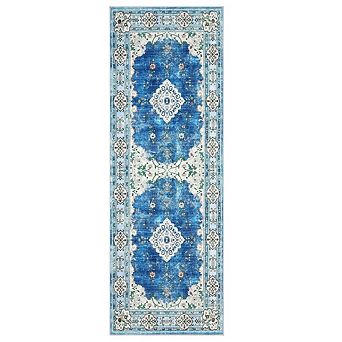 Plush 1208gsm Persian Pattern Washable Non-Slip Area Rug