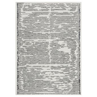 Modern Geometric Pattern Rug, Premium Polyester Pile, Soft Textured Floor Mat for Living Room