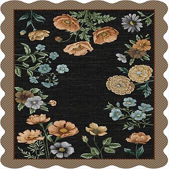 Polyester Shag Area Rug with TPR Backing, Water Washable, Foldable, Country Style