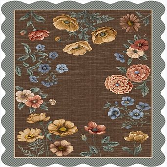 Polyester Shag Area Rug with TPR Backing, Water Washable, Foldable, Country Style
