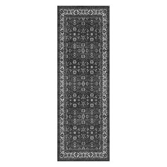 Premium Persian Medallion Print Shag Area Rug, Non-Slip Base