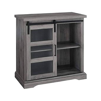 Farmhouse Sliding Glass Door Storage Console