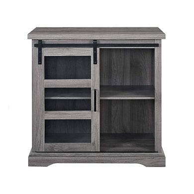 Farmhouse Sliding Glass Door Storage Console