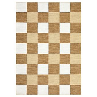 Plaid Rug, Washable Rugs, Navy Grey & Cream Checkered Rug, Indoor Check Large Area Rugs