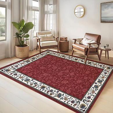 Persian-Inspired High Density Non-Shedding Soft Shaggy Area Rug, Foldable for Easy Placement
