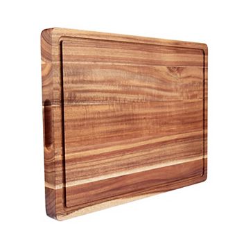 ANIXOL Acacia Wood Cutting Board with Juice Groove and Side Handles
