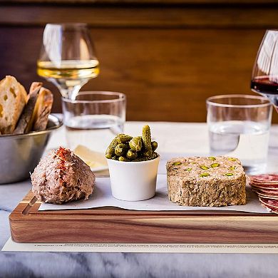 ANIXOL Acacia Wood Cutting Board with Juice Groove and Side Handles