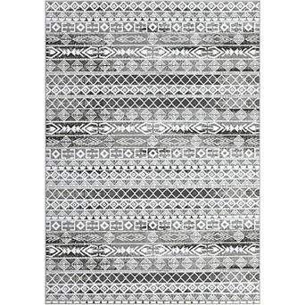 Moroccan Geometric Area Rug - Machine Washable, Easy-Cleaning, Non-Shedding, Stain Resistant