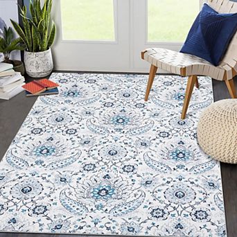 Washable Rug for Living Room, Non Slip Soft Rug for Dining Room, Home Office, Nursery