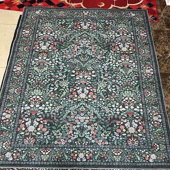 Floral Print Non-Shedding Shag Area Rug, Ultra Soft and Durable Indoor Decor