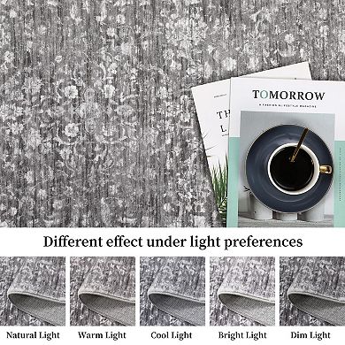 Reversible Outdoor Waterproof Rug - Oriental Medallion Patio Carpet for Deck Backyard and RV