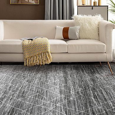 Vintage Non Slip Runner Rug - Washable Soft Carpet for Hallway Kitchen Laundry Room