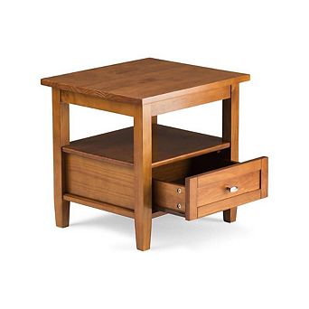 Golden Brown Side Table With Storage