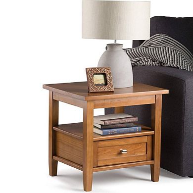 Golden Brown Side Table With Storage