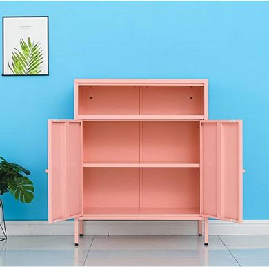 Metal Storage Accent Console Cabinet