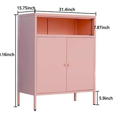 Metal Storage Accent Console Cabinet