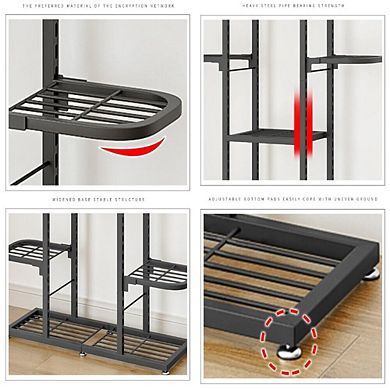 ANIXOL Multi-Tier Metal Plant Stand for Indoor Outdoor