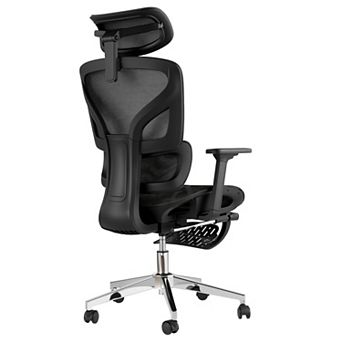 ANIXOL Ergonomic Mesh Office Chair with Footrest, 4D Armrests & Dynamic Lumbar