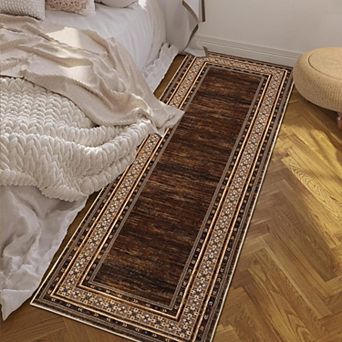 Washable Hallway Runner Rugs, Soft Non Slip Kitchen Rug Carpet, Indoor Modern Geometric Rugs