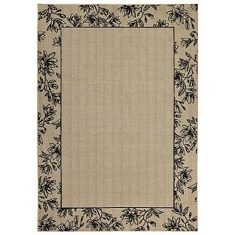 Washable Area Rug, Floral Farmhouse Accent for Living Room, Bedroom, Dining Room