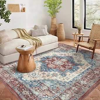 Large Washable Rugs for Living Room Non Slip Low Pile Aesthetic Carpet Indoor Soft Floor Carpet