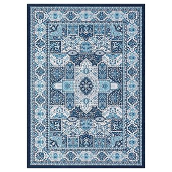 Modern Geometric Trellis Area Rug, Boho Machine Washable Rugs