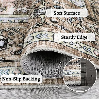 Modern Striped Throw Carpet Living Room Rug Washable Rugs Easy Cleaning