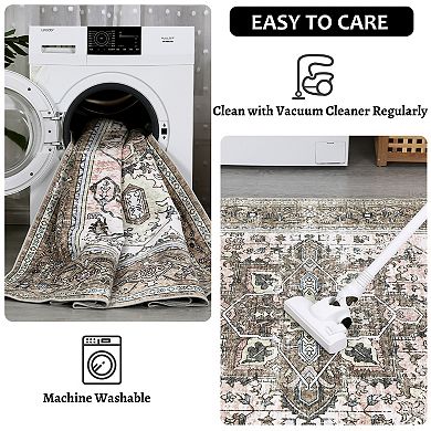 Modern Striped Throw Carpet Living Room Rug Washable Rugs Easy Cleaning