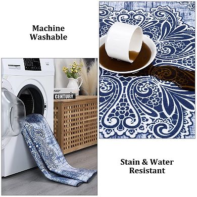 Machine Washable Rug Vintage Design Area Rugs with Non Slip Rugs for Living Room Bedroom