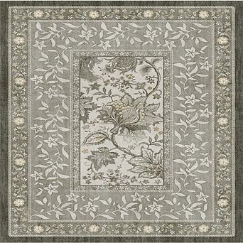 Machine Washable Polyester Area Rug with TPR Non-Slip Backing, Soft Pile, Rustic Design