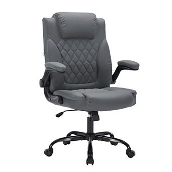 ANIXOL PU Leather Executive Office Chair with Flip-Up Arms
