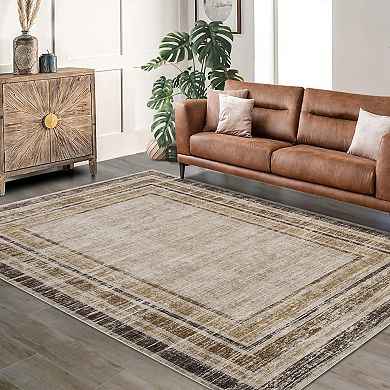 Modern Geometric Area Rug Rug Washable Non Slip Floor for Dining Room, Living Room