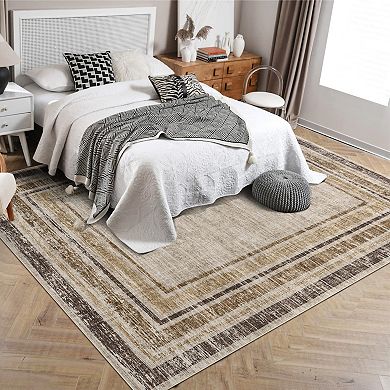Modern Geometric Area Rug Rug Washable Non Slip Floor for Dining Room, Living Room